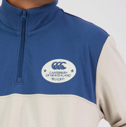 CCC-P (Canterbury mens classic quater zip sweat silver lining) 92593956