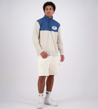 CCC-P (Canterbury mens classic quater zip sweat silver lining) 92593956