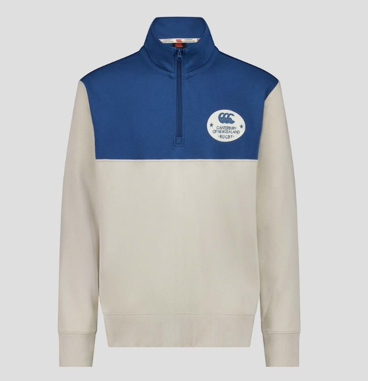 CCC-P (Canterbury mens classic quater zip sweat silver lining) 92593956