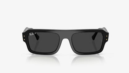 RB-V (Ray-ban flacko black frame with polarized black lenses) 925915836