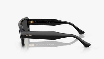 RB-V (Ray-ban flacko black frame with polarized black lenses) 925915836