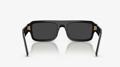 RB-V (Ray-ban flacko black frame with polarized black lenses) 925915836