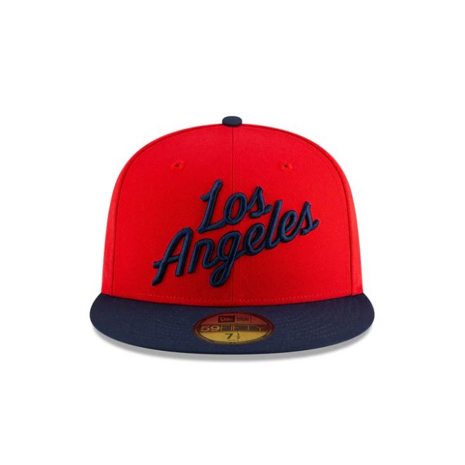 NEC-F68 (New era 5950 nba statement los angeles clippers in official team colours fitted hat) 102593970