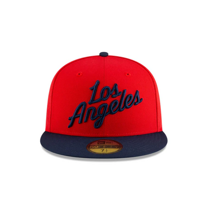 NEC-F68 (New era 5950 nba statement los angeles clippers in official team colours fitted hat) 102593970