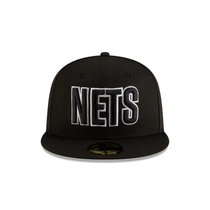 NEC-G68 (New era 5950 nba statement brooklyn nets in official team colours fitted hat) 102593970