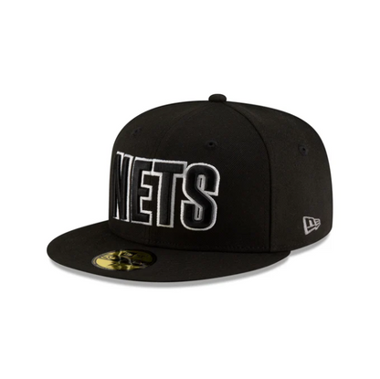 NEC-G68 (New era 5950 nba statement brooklyn nets in official team colours fitted hat) 102593970