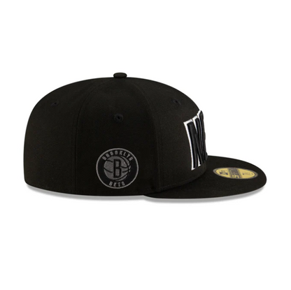 NEC-G68 (New era 5950 nba statement brooklyn nets in official team colours fitted hat) 102593970