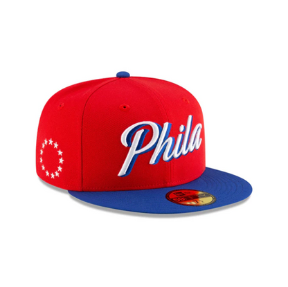 NEC-K68 (New era 5950 nba statement philadelphia 76ers in official team colours fitted hat) 102593970