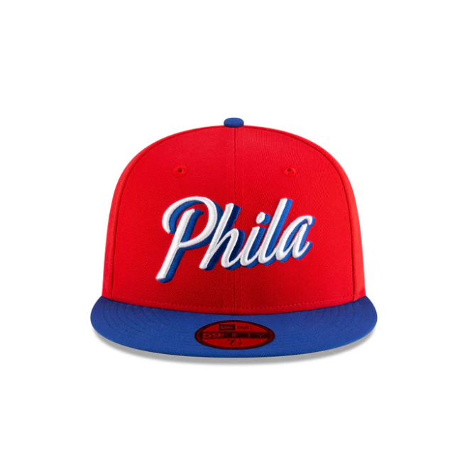 NEC-K68 (New era 5950 nba statement philadelphia 76ers in official team colours fitted hat) 102593970