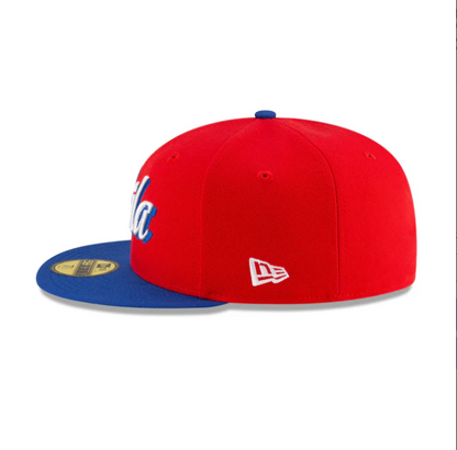 NEC-K68 (New era 5950 nba statement philadelphia 76ers in official team colours fitted hat) 102593970