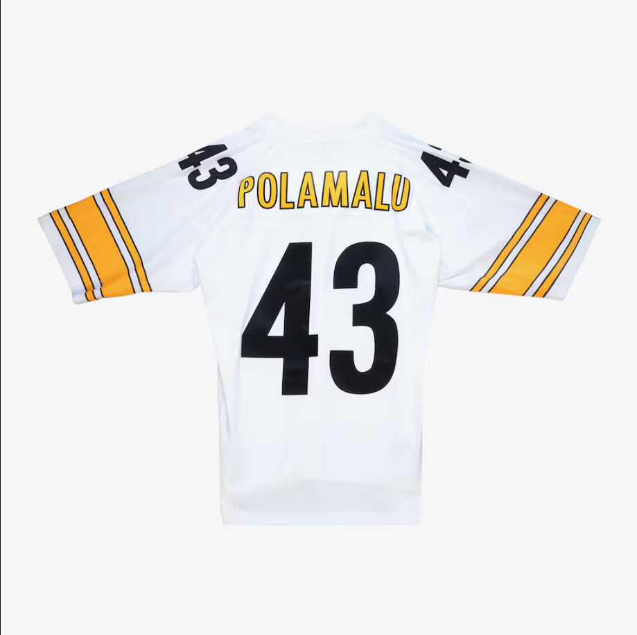 MNA-L47 (Mitchell & ness legends jersey 05 steelers troy polamalu white) 925910369
