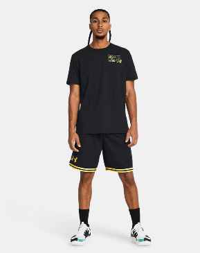 UAA-G16 (Under armour mens perimeter short black/metallic gold) 112593043