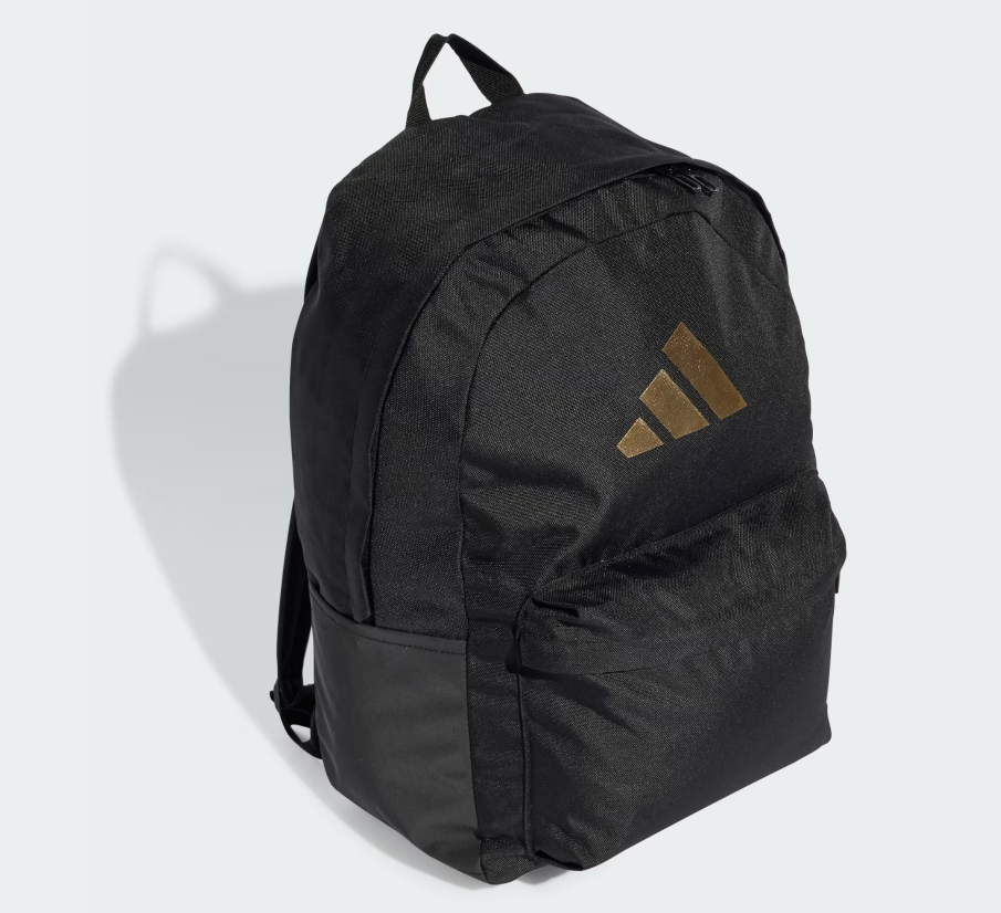 AE-P8 (Adidas classics 3 bar logo backpack black/gold metallic) 112592167