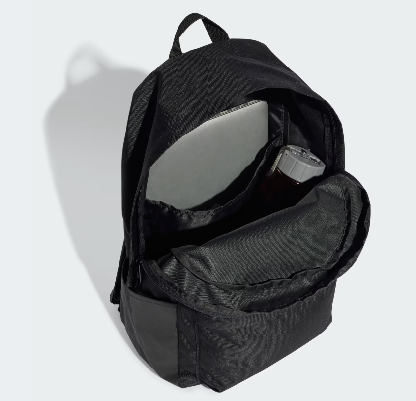 AE-P8 (Adidas classics 3 bar logo backpack black/gold metallic) 112592167