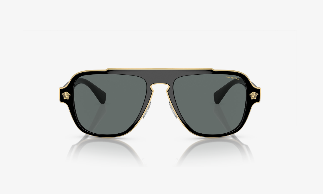 VS-J (Versace sunglasses VE2199 matte black frame/light grey mirror silver lenses) 1125919311