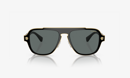 VS-J (Versace sunglasses VE2199 matte black frame/light grey mirror silver lenses) 1125919311