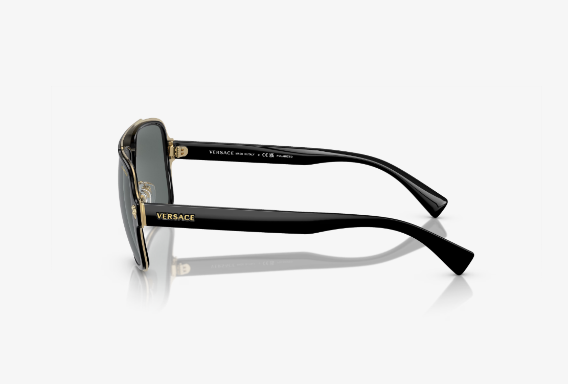 VS-J (Versace sunglasses VE2199 matte black frame/light grey mirror silver lenses) 1125919311