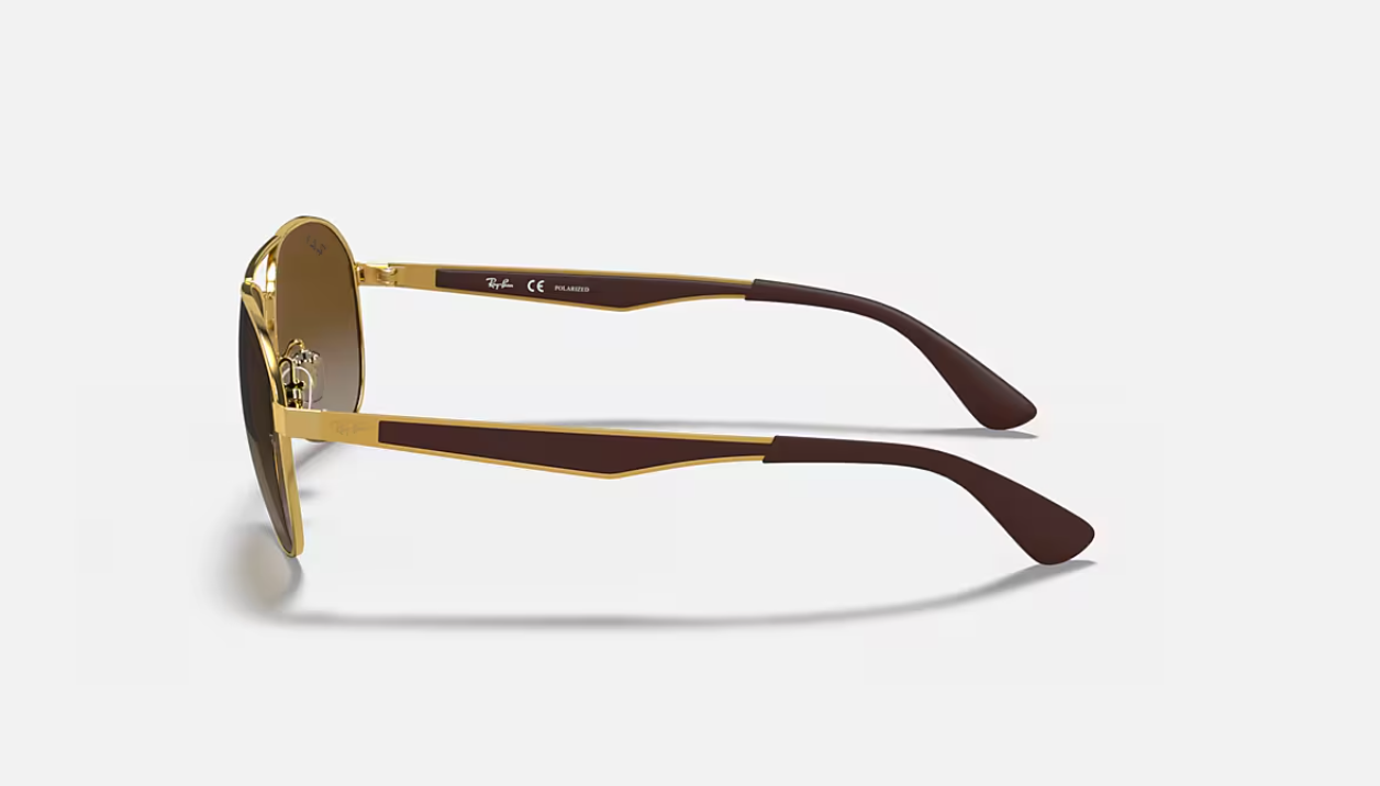 RB-C1 (Ray-ban polished arista gold frame/grey gradient brown polarised lenses) 1125915836