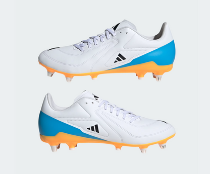 A-C72 (Adidas RS15 soft ground boots white/lucid aquamarine/lucid tangerine) 122597214