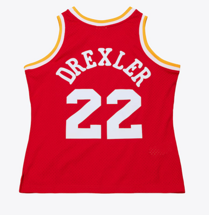 MNA-I49 (Mitchell & ness swingman jersey 1994 rockets drex university red) 112598260