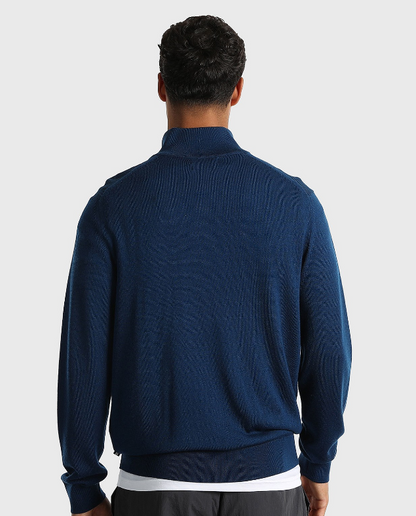 NTA-X14 (Nautica 1/4 zip merino blend sweater classic blue) 122598259