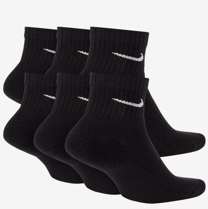 NA-P48 (Nike everday cushioned training ankle socks 6 pack black/white)