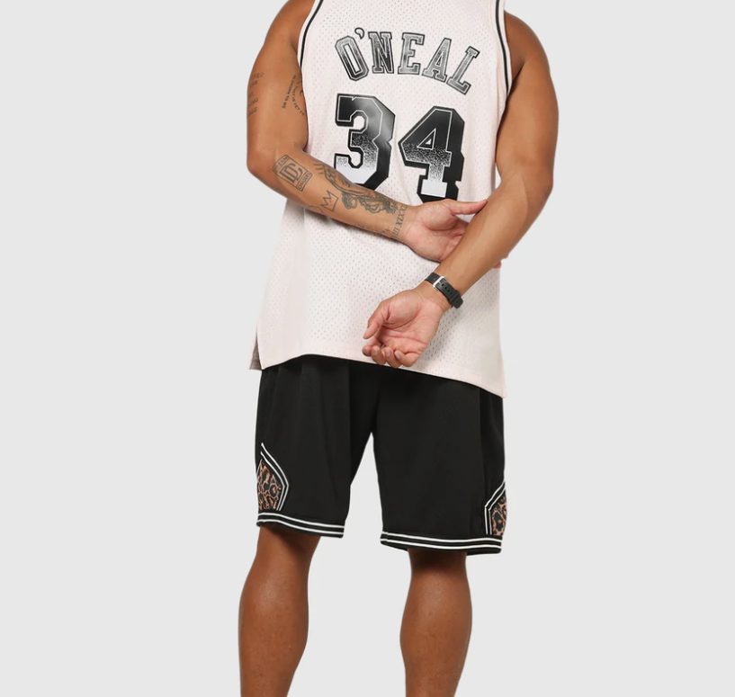 MNA-P48 (Mitchell & ness swingman jersey lakers shaq o'neil pink/black) 112599130