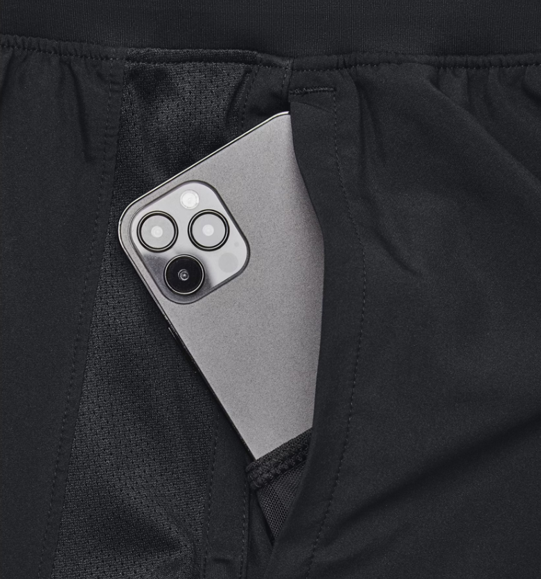 UAA-H16 (Under armour mens launch 7" 2-in-1 shorts black/reflective) 12693478