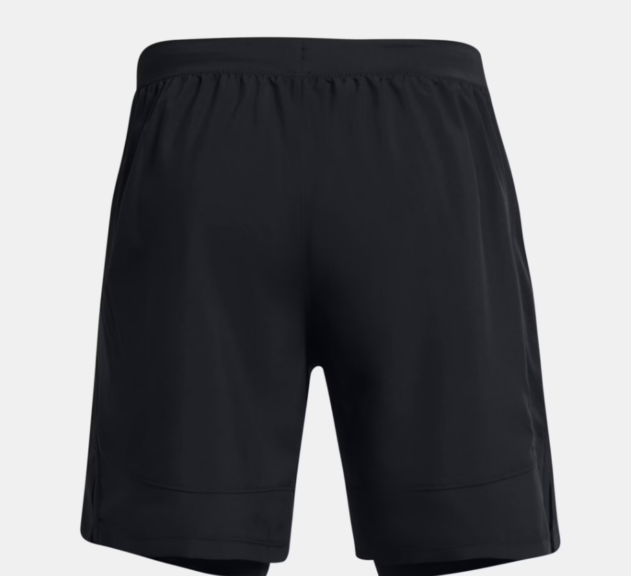 UAA-H16 (Under armour mens launch 7" 2-in-1 shorts black/reflective) 12693478