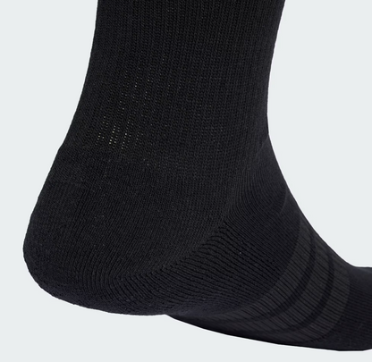 AA-Z29 (Adidas essentials cushioned crew socks 6 pack black/white) 22691927
