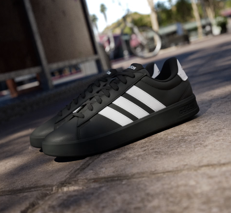 A-J72 (Adidas grand court 3.0 shoes black/white) 22696735
