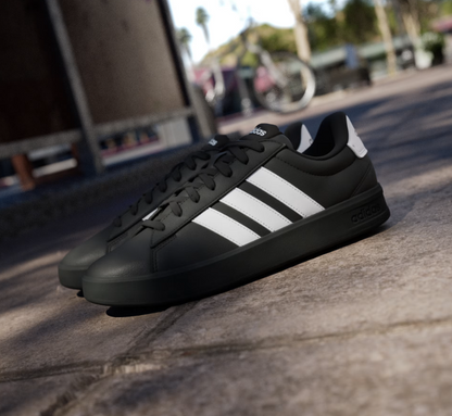 A-J72 (Adidas grand court 3.0 shoes black/white) 22696735
