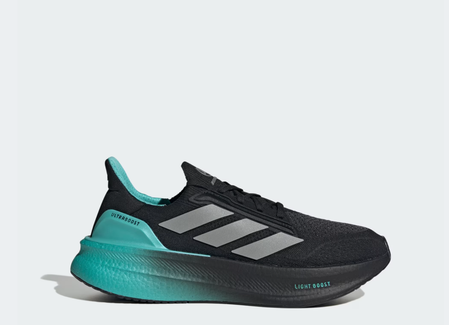 A-P72 (Adidas ultraboost 5 x mercedes amg petronas F1 team shoes black/metallic silver/semi mint rush) 226915867
