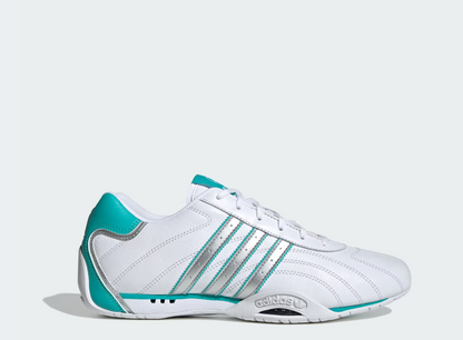 A-R72 (Adidas adiracer low mercedes amg petronas F1 team shoeswhite/matte silver/semi mint rush) 226910580