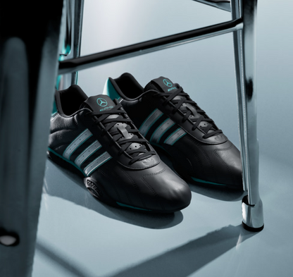 A-S72 (Adidas adiracer low mercedes amg petronas F1 team shoes black/matte silver/semi mint rush) 226910580