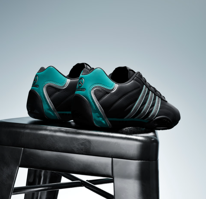 A-S72 (Adidas adiracer low mercedes amg petronas F1 team shoes black/matte silver/semi mint rush) 226910580