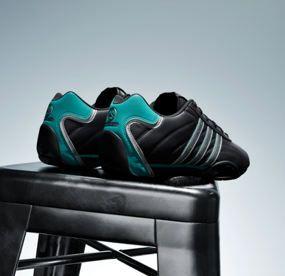 A-S72 (Adidas adiracer low mercedes amg petronas F1 team shoes black/matte silver/semi mint rush) 226910580