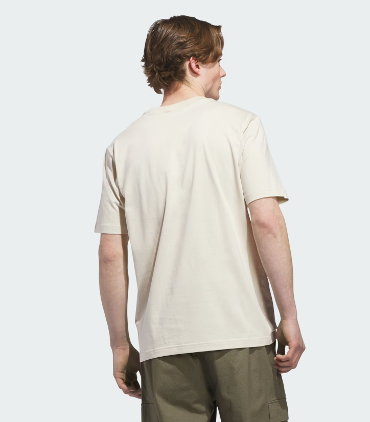 AA-D30 (Adidas beige wordmark graphic tee crystal linen) 22692406