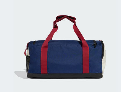 AE-F9 (Adidas linear small colourblock duffel dark blue/off white/active maroon) 22692646