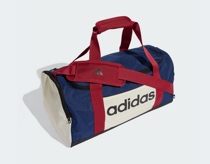 AE-F9 (Adidas linear small colourblock duffel dark blue/off white/active maroon) 22692646