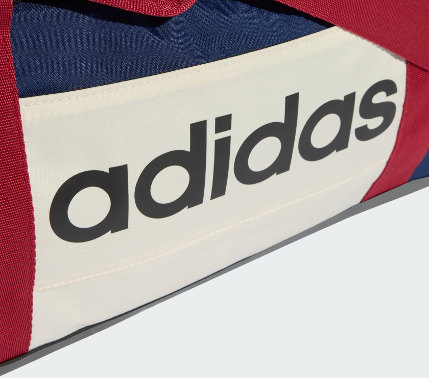 AE-F9 (Adidas linear small colourblock duffel dark blue/off white/active maroon) 22692646