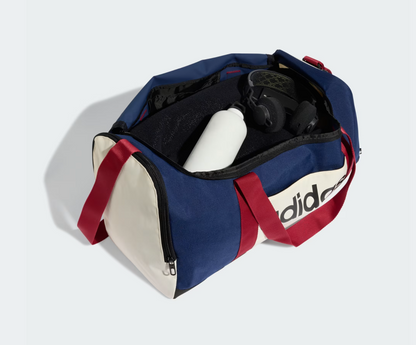 AE-G9 (Adidas linear medium colourblock duffel dark blue/off white/active maroon) 22692886