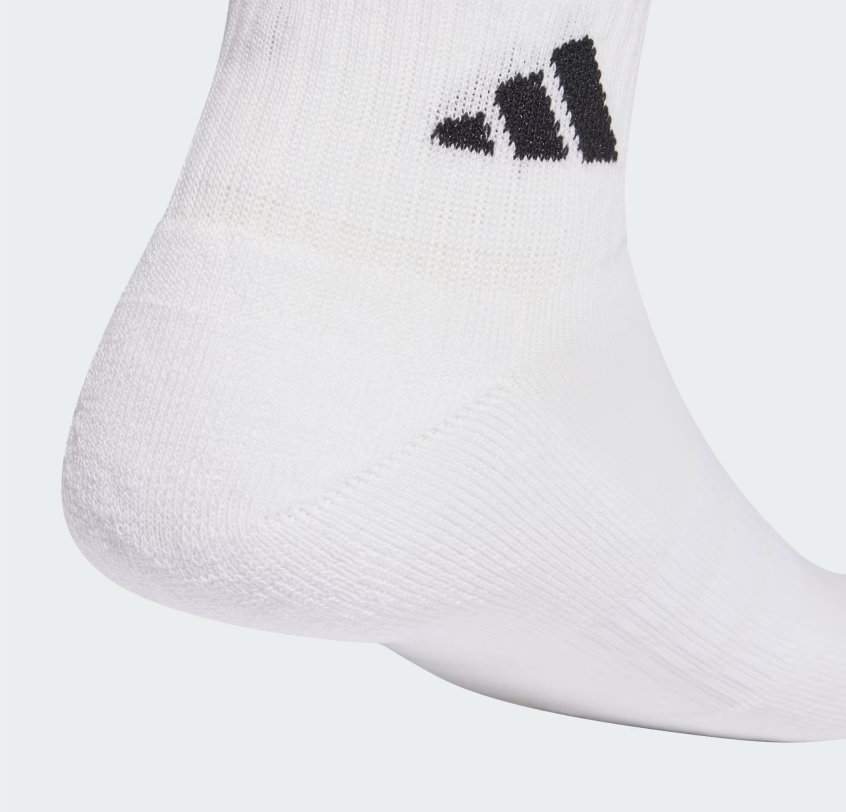 AA-F30 (Adidas cushioned sportswear ankle socks 3 pair pack white/black) 22691203
