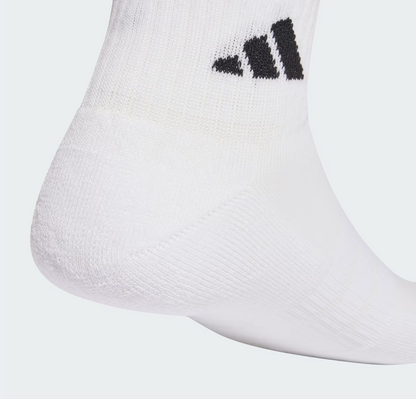 AA-F30 (Adidas cushioned sportswear ankle socks 3 pair pack white/black) 22691203