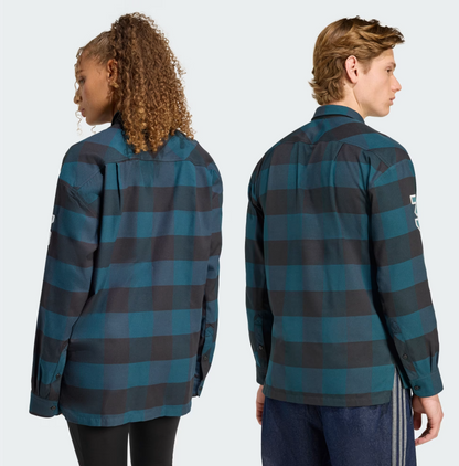 AA-S30 (Adidas all blacks flannel shirt all black/aurora ivy) 22695913