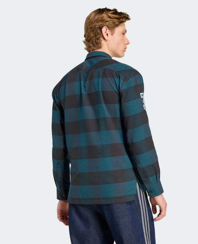 AA-S30 (Adidas all blacks flannel shirt all black/aurora ivy) 22695913