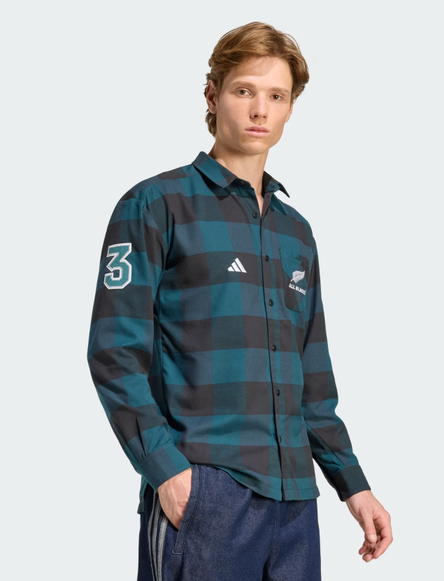 AA-S30 (Adidas all blacks flannel shirt all black/aurora ivy) 22695913