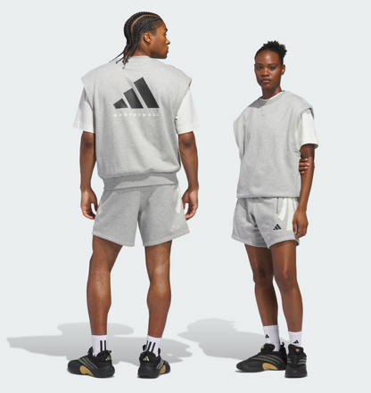 AA-U30 (Adidas short 3 stripe shorts medium grey heather) 22696251
