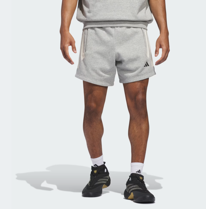 AA-U30 (Adidas short 3 stripe shorts medium grey heather) 22696251