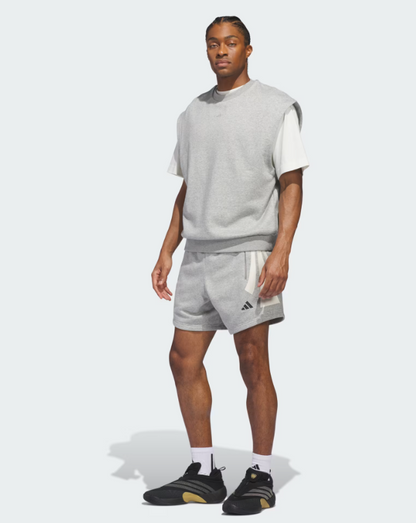 AA-U30 (Adidas short 3 stripe shorts medium grey heather) 22696251
